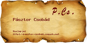 Pásztor Csobád névjegykártya
